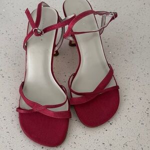 Chic Red Strappy Heels